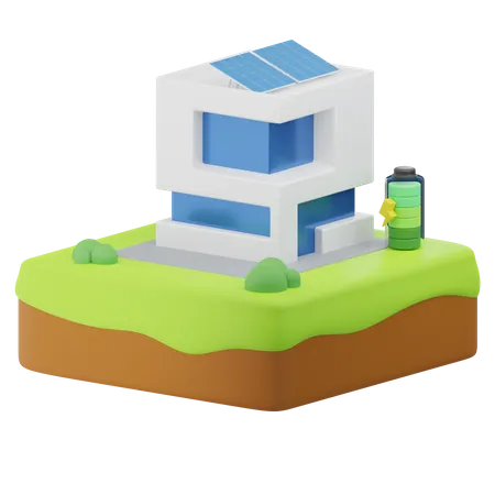 Eco Home  3D Illustration