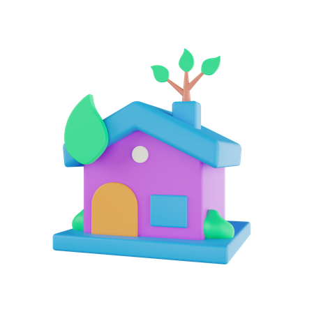 Eco Home 3D Icon