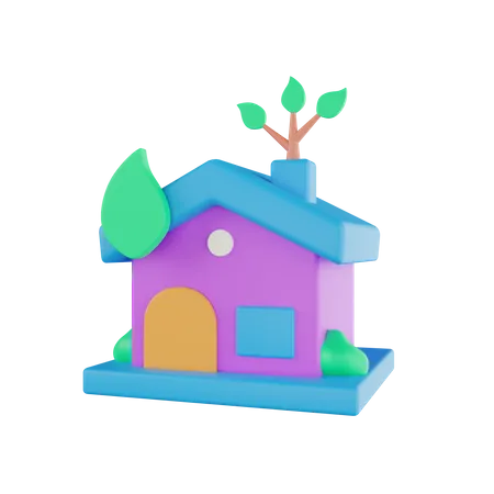 Eco Home 3D Icon