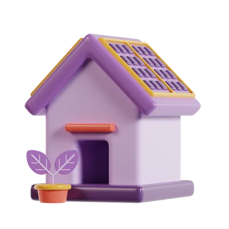 3 D Illustration Of Solar Home Rendering Icon 3D Icon