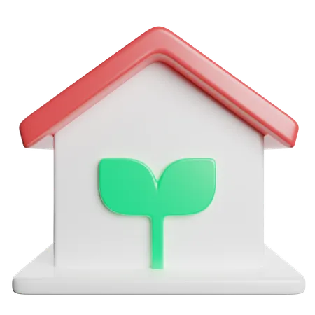 Eco House Home People 3D Icon