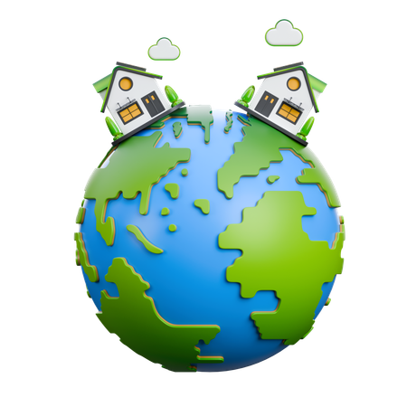 Eco House  3D Icon