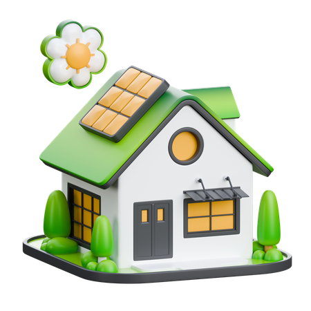 Eco House  3D Icon