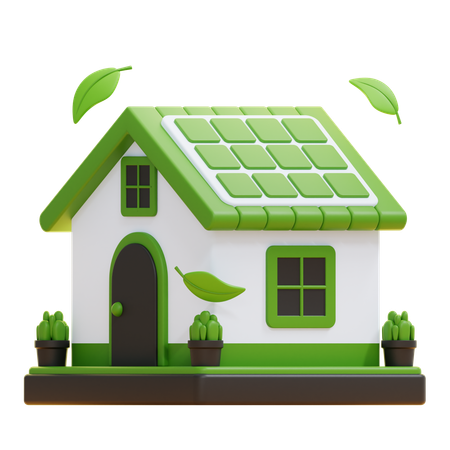 Eco House  3D Icon