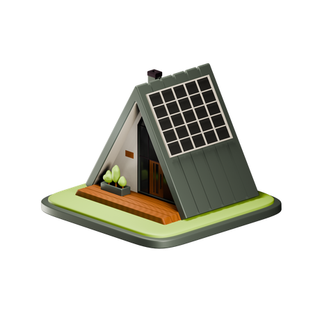 Eco House  3D Icon