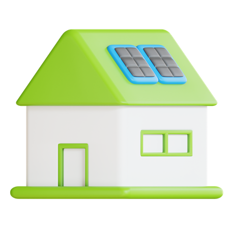 Eco house  3D Icon