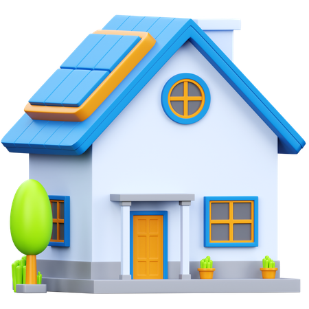 Eco House  3D Icon