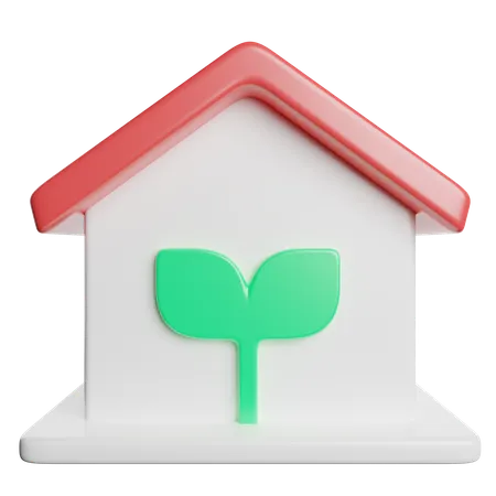 Eco House  3D Icon