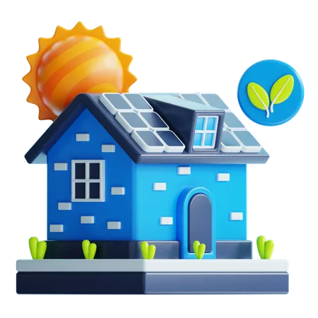 ECO HOUSE  3D Icon