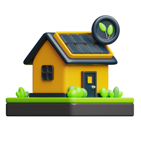 Eco House  3D Icon