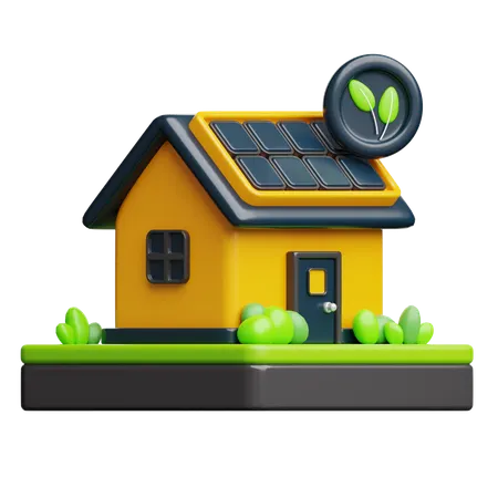 Eco House  3D Icon