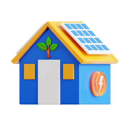 Eco House  3D Icon