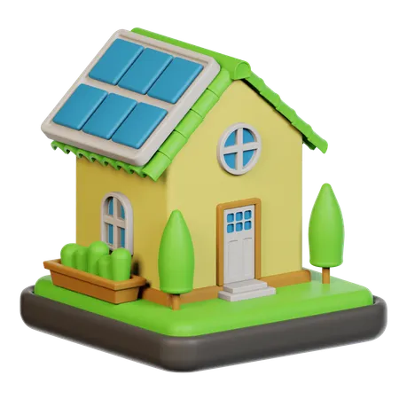 Eco House  3D Icon