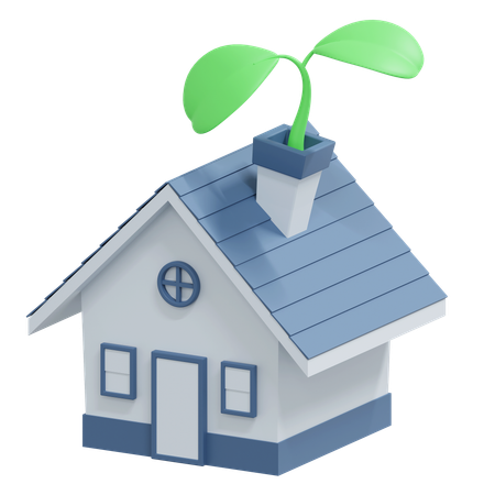 Eco House  3D Icon