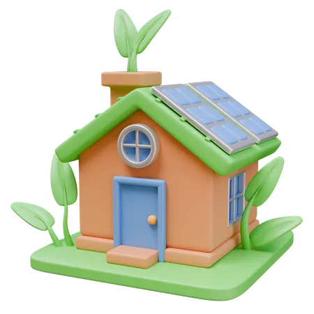 Eco House  3D Icon