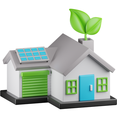 Eco House  3D Icon