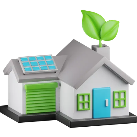 Eco House  3D Icon