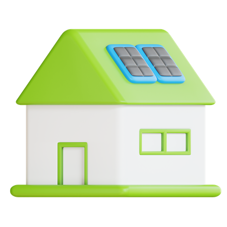 Eco house  3D Icon