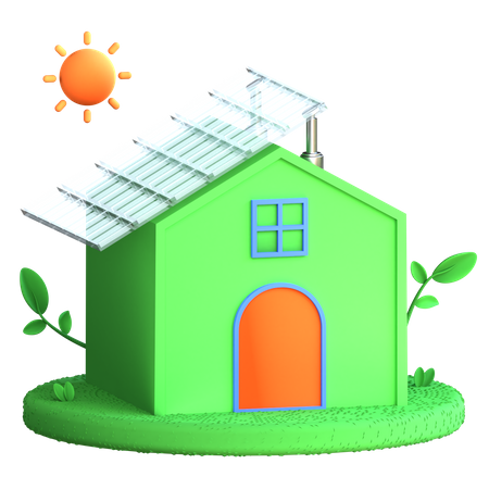 Eco House  3D Icon