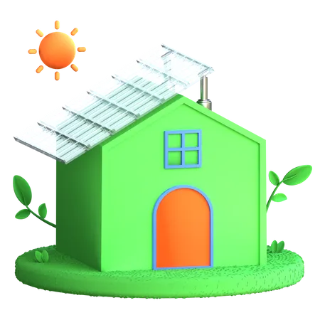 Eco House  3D Icon