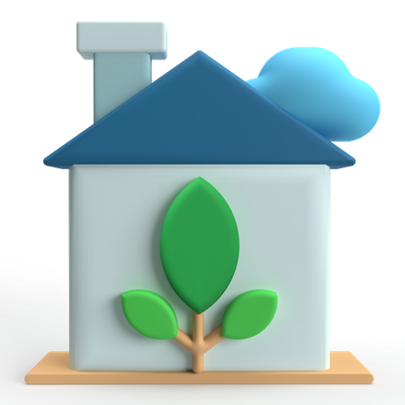 Eco House  3D Icon