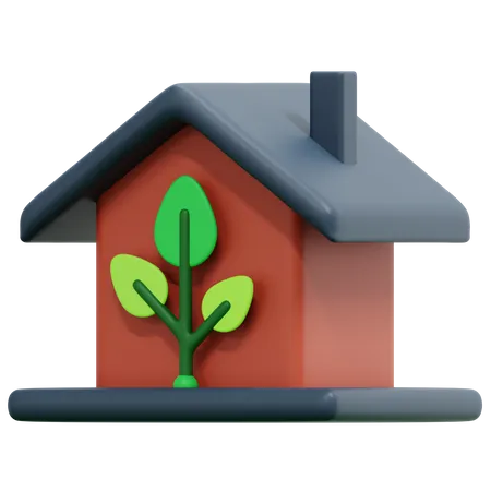 Eco House  3D Icon