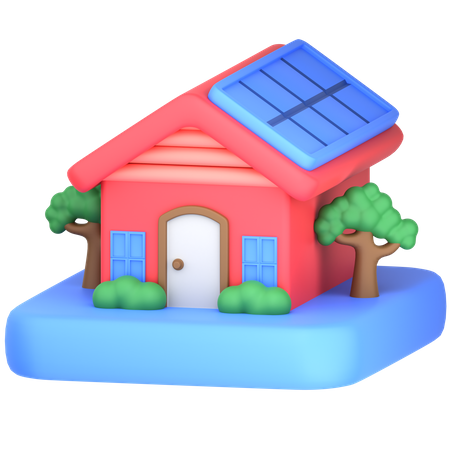 Eco House  3D Icon