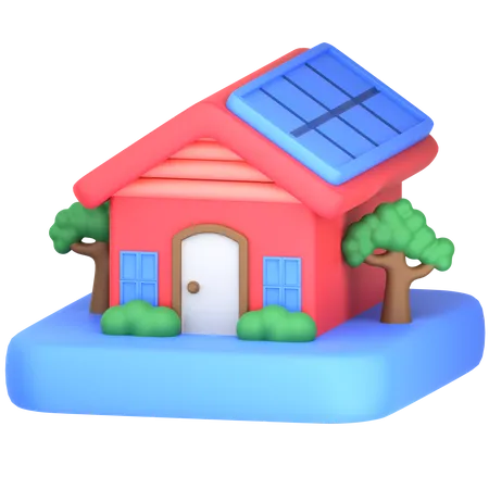 Eco House  3D Icon