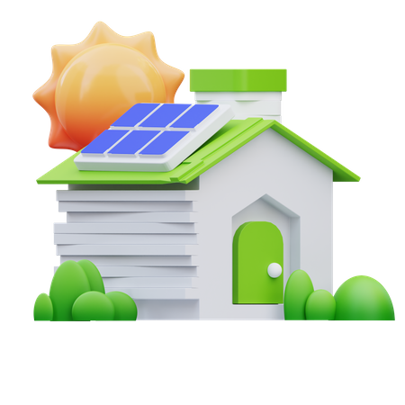 Eco House  3D Icon