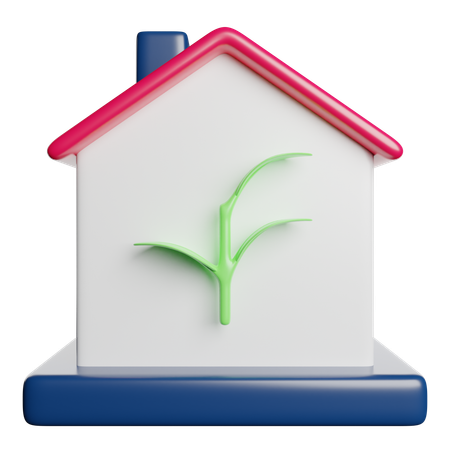 Eco House  3D Icon