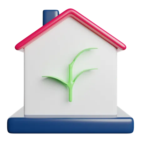 Eco House  3D Icon