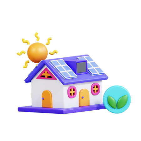 Eco House  3D Icon