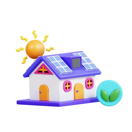 Eco House  3D Icon