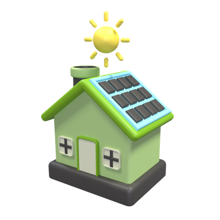 Eco House  3D Icon