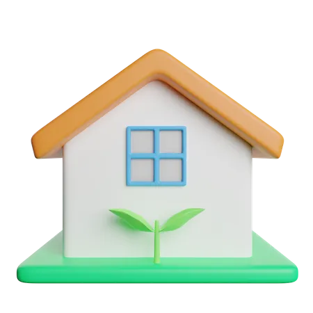 Eco House  3D Icon