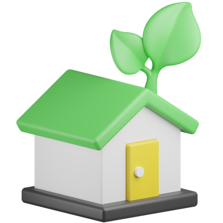 Eco House  3D Icon