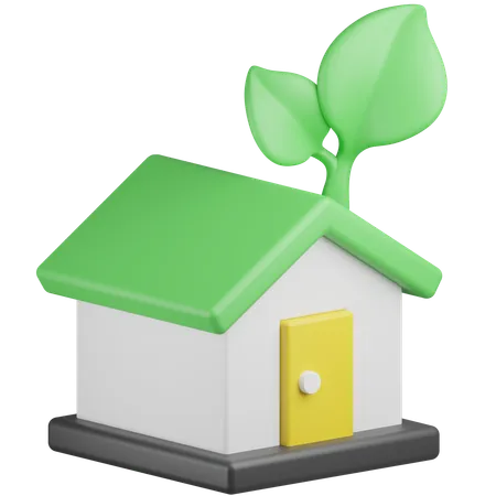 Eco House  3D Icon