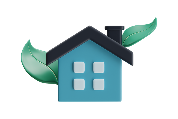 Eco House  3D Icon