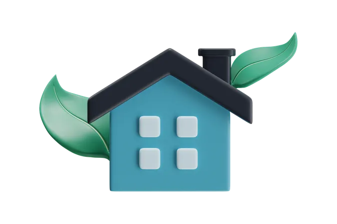 Eco House  3D Icon