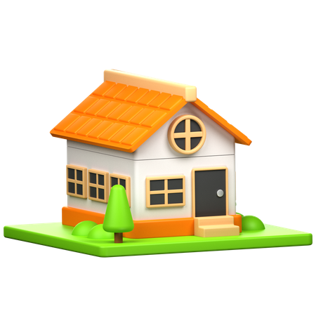 Eco House  3D Icon