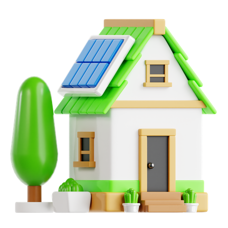 Eco House  3D Icon