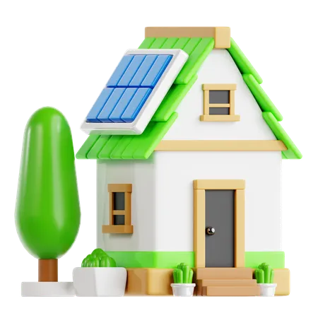 Eco House  3D Icon