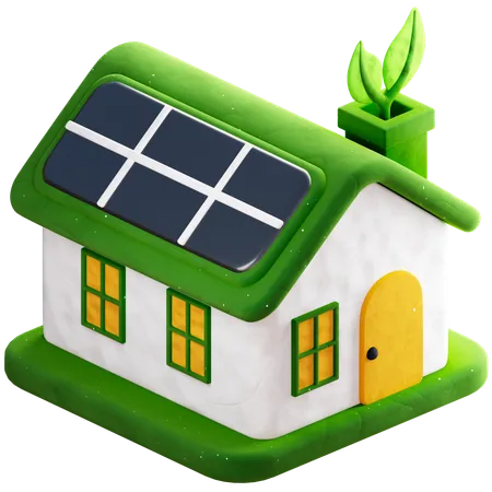 Eco House  3D Icon