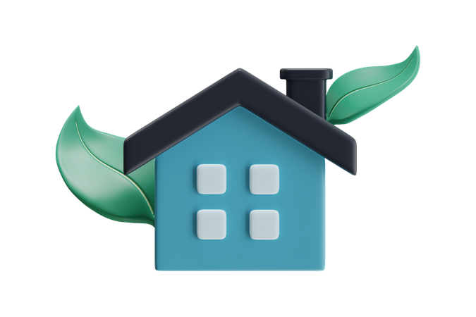 Eco House  3D Icon