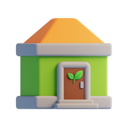 Eco House  3D Icon