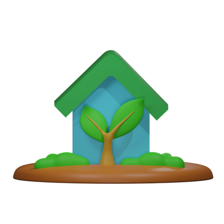 Eco House  3D Icon