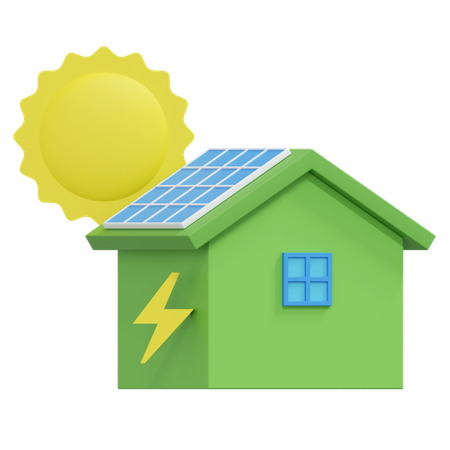 Eco House  3D Icon