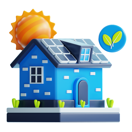 ECO HOUSE  3D Icon