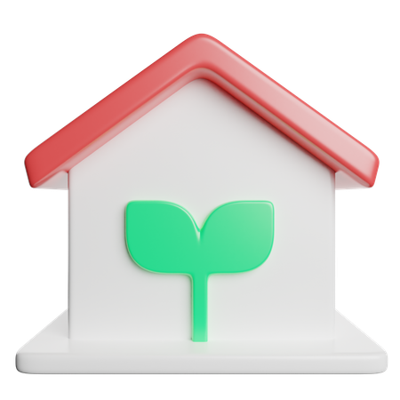 Eco House  3D Icon