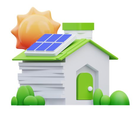 Eco House 3D Icon